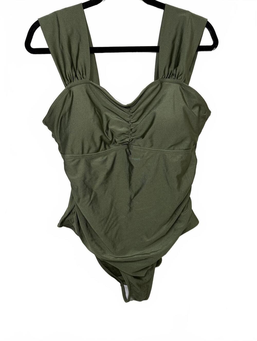 Cupshe Shiny Ruched One Piece Swimsuit NWT Size X